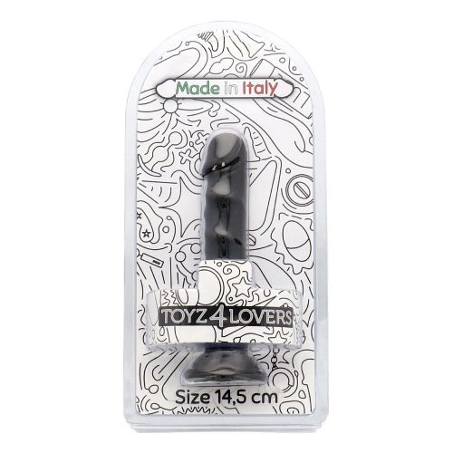 Veronica color Small embossed anal dildo with vacuum base Ugo black [7]