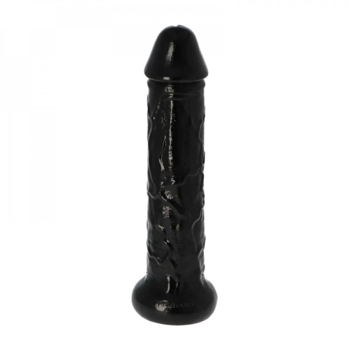 Large Ercole 11” Vacuum Base Realistic Dildo Black [1]