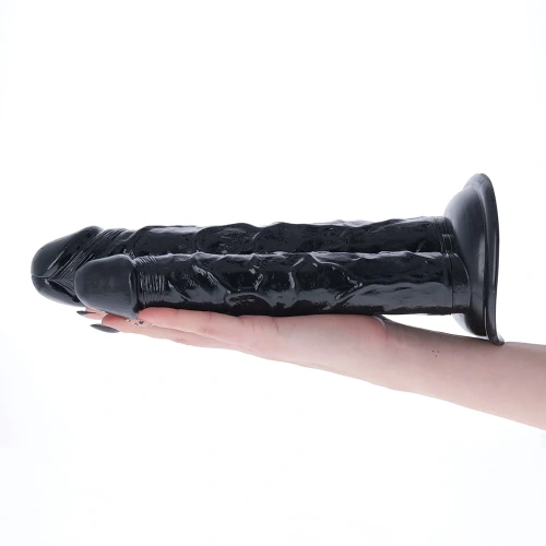 Realistic double dildo monolite nublo black [1]