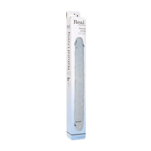 Double jelly dildo Natural Living 34 cm. transparent [3]