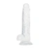 Realistic jelly dildo with testicles Earth Flavor 19 cm transparent [1]