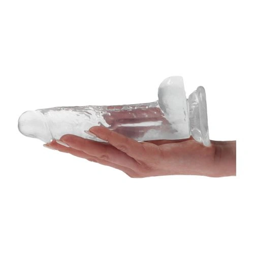 Realistic jelly dildo with testicles Earth Flavor 19 cm transparent [2]