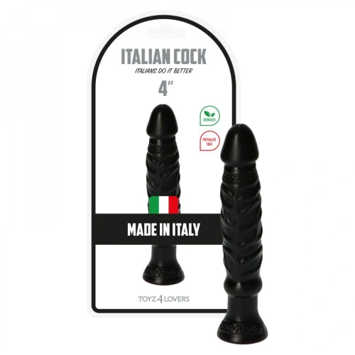 Dilyana - Small realistic dildo Teo 4" black [6]