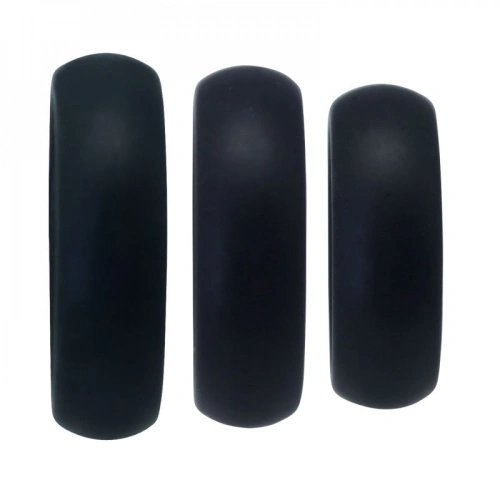 Nina - Set of 3 wide silicone penis rings Timeless 0801 black [2]