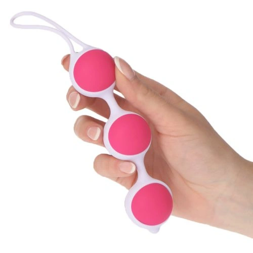 Vaginal beads made of honey. silicone Bi-Balls Triple pink [4]
