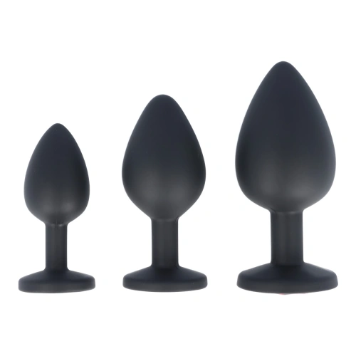 3 pcs anal silicone toys with Virgite E13 crystal [1]