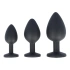 3 pcs anal silicone toys with Virgite E13 crystal [1]