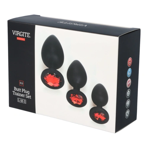 3 pcs anal silicone toys with Virgite E13 crystal [4]