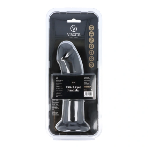 *Color two -layer realistic dildo from Virgite R27 black silicone [4]