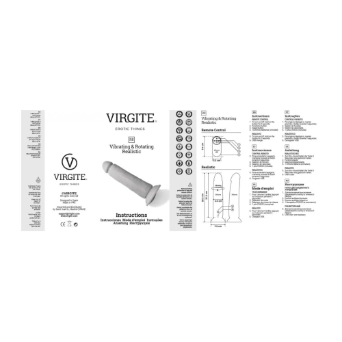 Vibrating dildo with rotation and remote Virgite R8 [5]