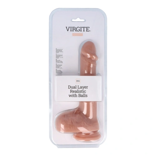 Dilyana - Virgite R31 Realistic double-layer silicone dildo with testicles [2]