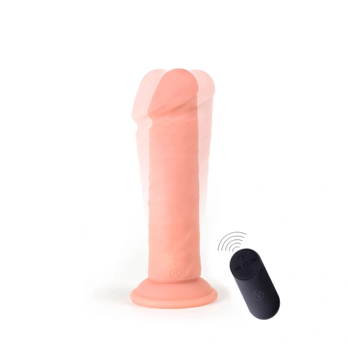 ​Flexible rechargeable liquid silicone vibrating dildo with Virgite R1 remote [2]