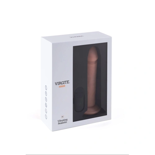 ​Flexible rechargeable liquid silicone vibrating dildo with Virgite R1 remote [3]