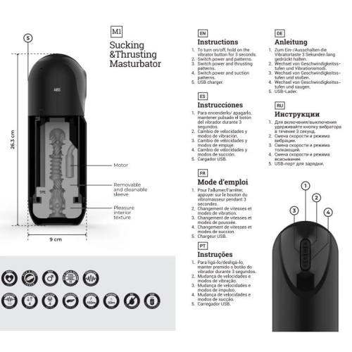 Automatic with thrusts, vibrations and suction Virgite M1 [7]
