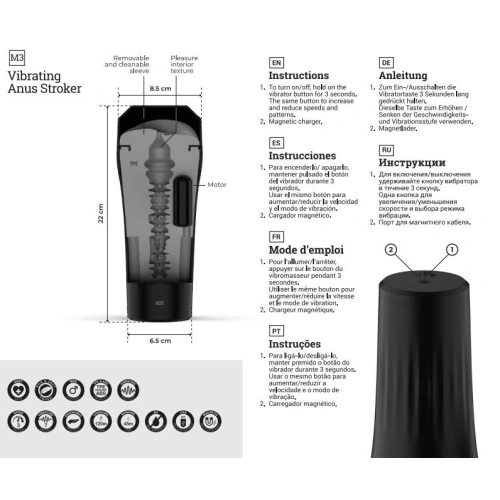 Virgite M3 Rechargeable Vibrating Butt Masturbator [5]