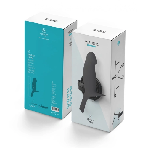 Strap-on belt with hollow dildo made of silicone Virgite H2 [3]