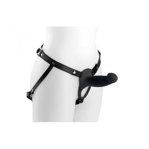 Dilyana- Strap-on belt with hollow vibrating dildo made of silicone Virgite H3