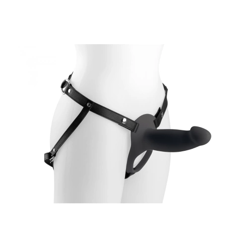 Dilyana- Strap-on belt with hollow vibrating dildo made of silicone Virgite H4
