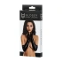 Elegant long gloves with a wet effect Wetlook Selina black [2]