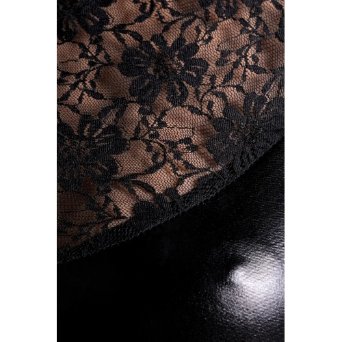 Elegant dress with wet effect Wetlook Lulu black [3]