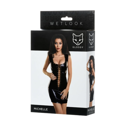 Seductive dress Wetlook Michelle black [5]