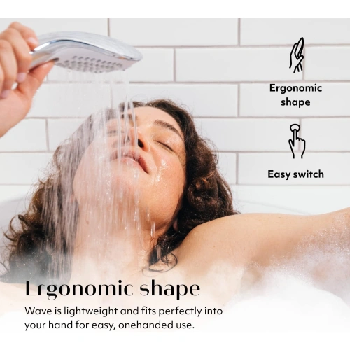 Nina - Stimulating shower headset Womanizer Wave chrome [17]