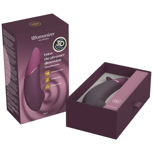 Luxury non-contact clitoral stimulator with spare attachment Womanizer Next purple [10]