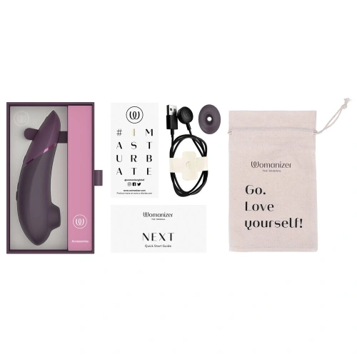 Luxury non-contact clitoral stimulator with spare attachment Womanizer Next purple [9]