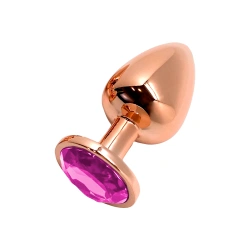 Color* Dilyana- Metal anal dilator with pink crystal Woomy Tralalo S golden