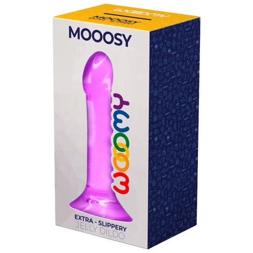 White Moosy realistic jelly dildo purple [1]