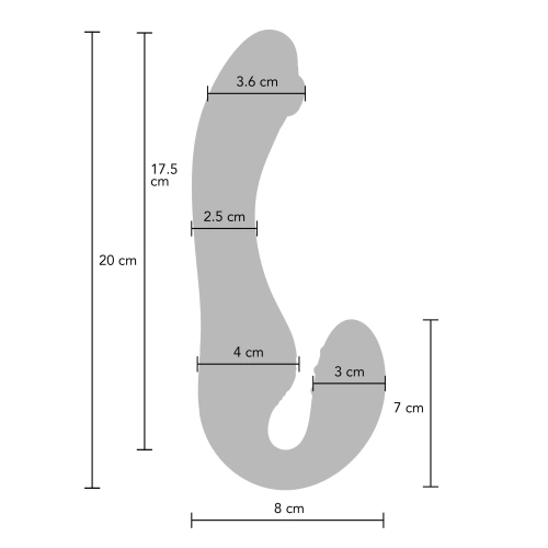 Nina - Vibrating double strapless dildo with Xocoon remote [14]