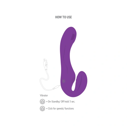 Nina - Vibrating double strapless dildo with Xocoon remote [15]