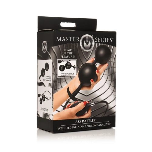 Ass Rattler Inflatable Silicone Anal Balls with Extra Weights [5]