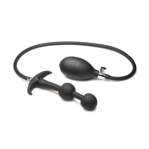 Ass Rattler Inflatable Silicone Anal Balls with Extra Weights