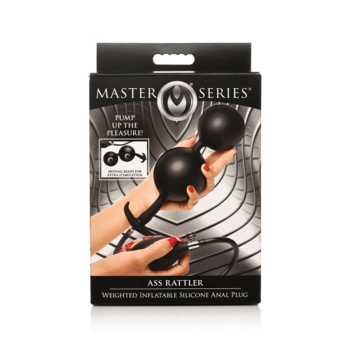 Ass Rattler Inflatable Silicone Anal Balls with Extra Weights [6]