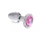 Anal dilator made of glass with pink crystal Pink Gem Glass L