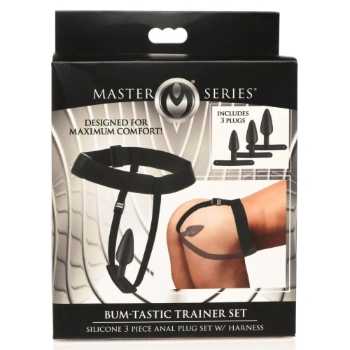 3 pcs silicone anal dilators with Bum-Tastic belt [10]