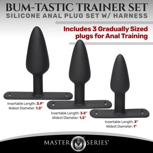 3 pcs silicone anal dilators with Bum-Tastic belt [3]