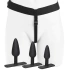 3 pcs silicone anal dilators with Bum-Tastic belt