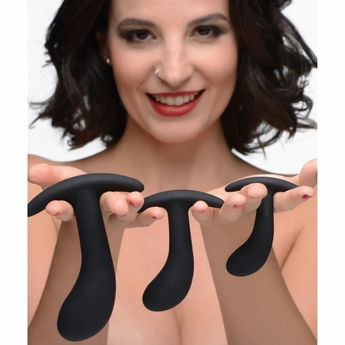 Dilyana- Set of 3 pcs. Dark Delights silicone anal dilators [4]