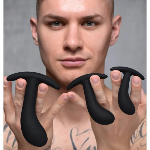 Dilyana- Set of 3 pcs. Dark Delights silicone anal dilators [5]
