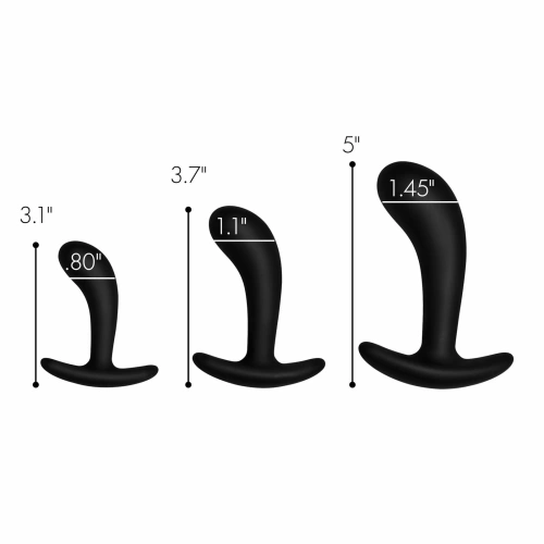 Dilyana- Set of 3 pcs. Dark Delights silicone anal dilators [6]