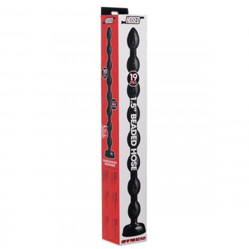 Hosed 19" Large Flexible Vacuum Base Anal Rosary [12]