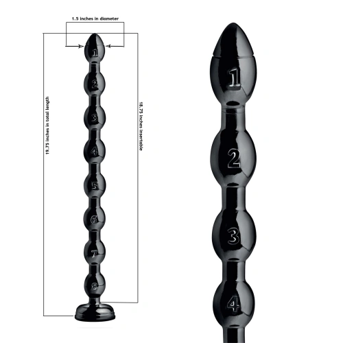 Hosed 19" Large Flexible Vacuum Base Anal Rosary [5]