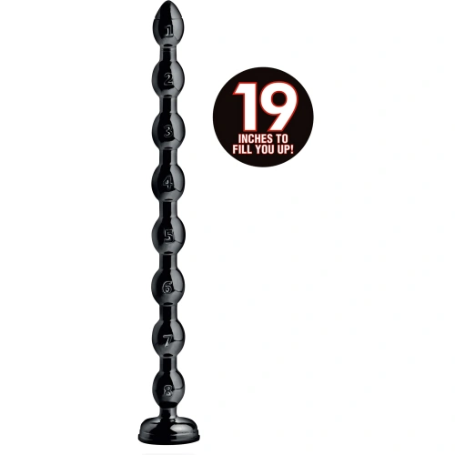 Hosed 19" Large Flexible Vacuum Base Anal Rosary [6]