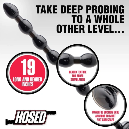 Hosed 19" Large Flexible Vacuum Base Anal Rosary [9]