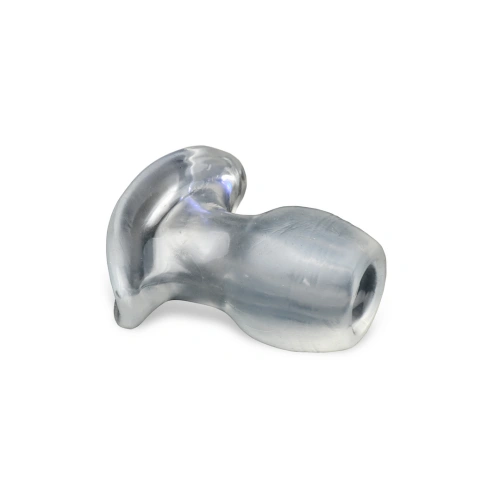 Illuminated in 3 colors flexible butt plug with opening Light Tunnel M transparent [2]