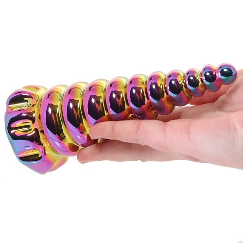 Nina - embossed glass dildo Creature Cocks Twilight [4]