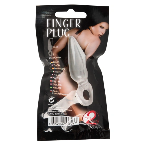 Anal Finger Butt Plug transparent [5]