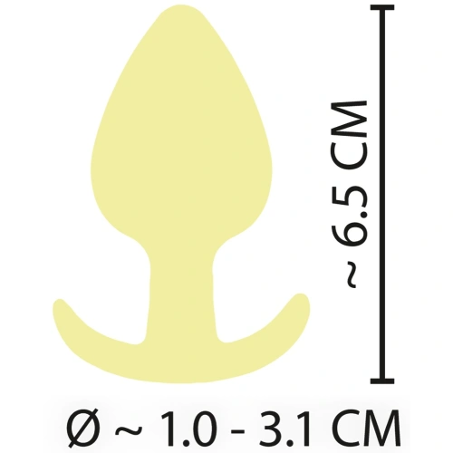 **Dilyana- Small Silicone Anal Dilator Cuties Yellow [5]
